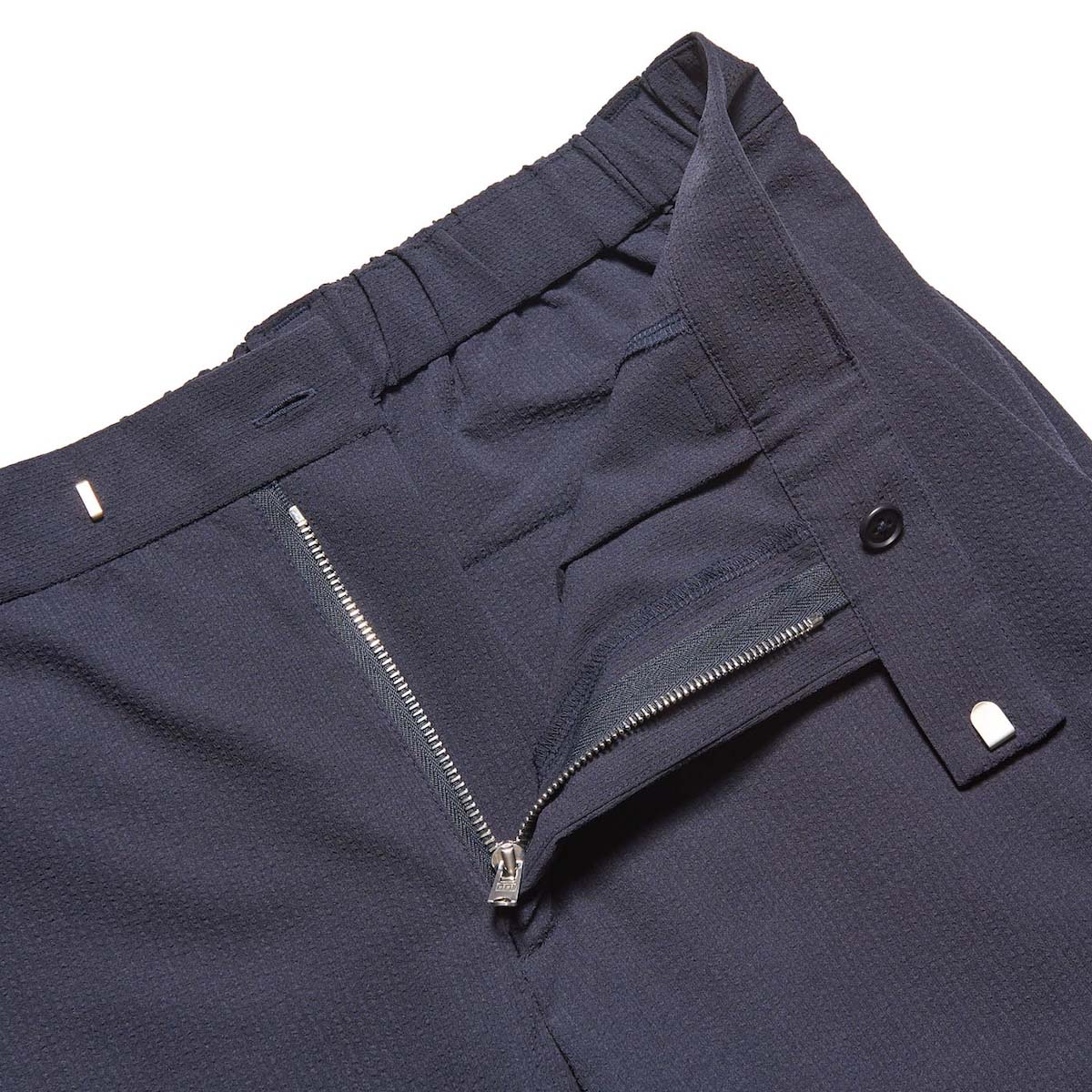 SOPHNET. 4WAY STRETCH SLACKS NAVY Sサイズ SOPHNET. / 4WAY STRETCH SHIRRING SLIM-FIT SLACKS (Navy)
